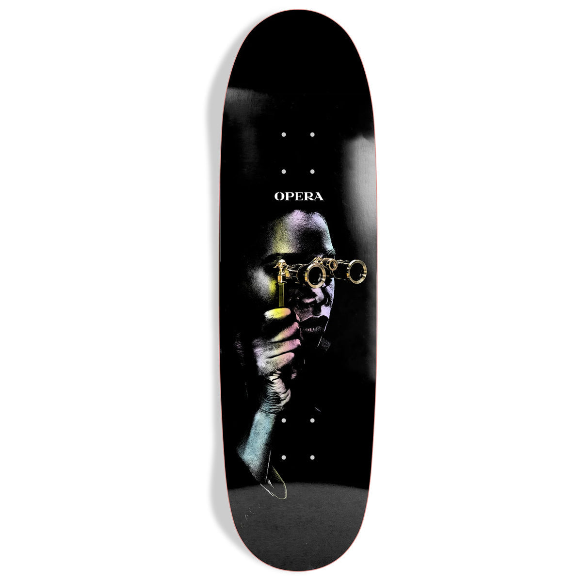Opera Skateboard Deck Spectator Football Shape Black 9.0" x 31.8"
