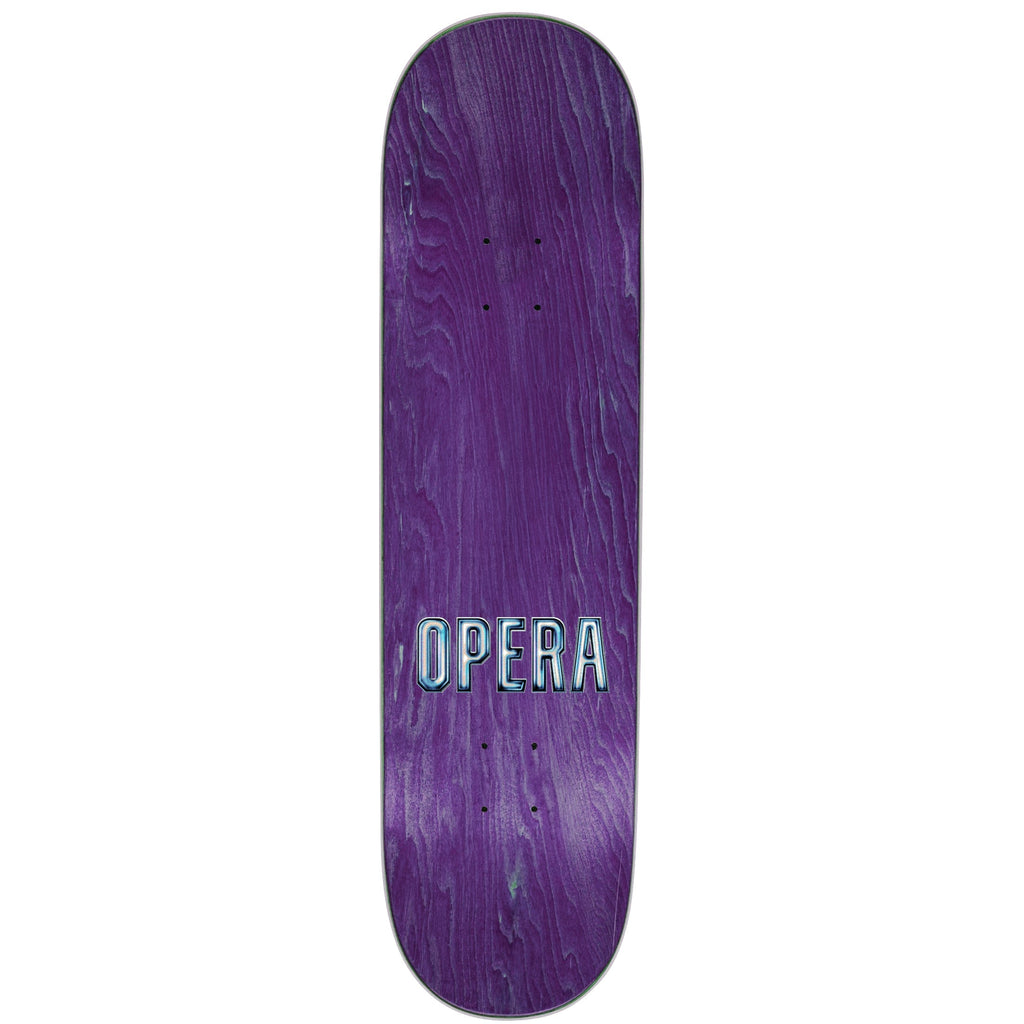 Opera Skateboard Deck Trey Wood Lightning Silver Foil 8.75" x 31.95"