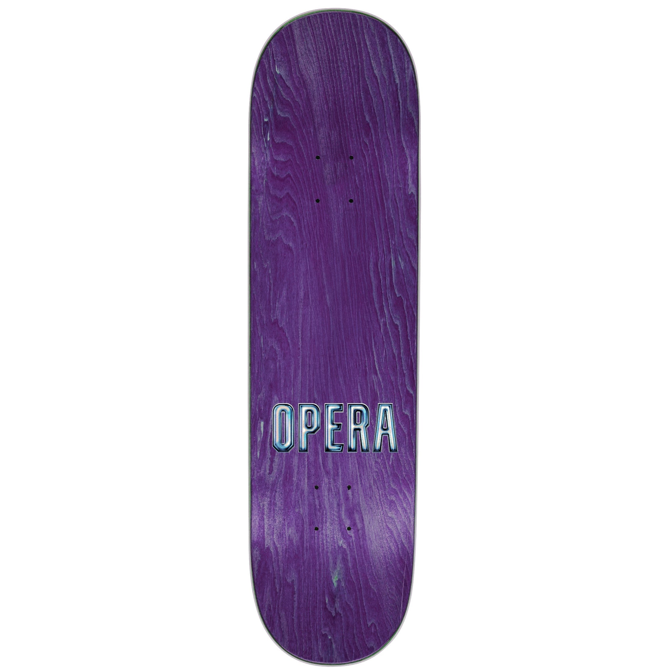 Opera Skateboard Deck Trey Wood Lightning Silver Foil 8.75" x 31.95"