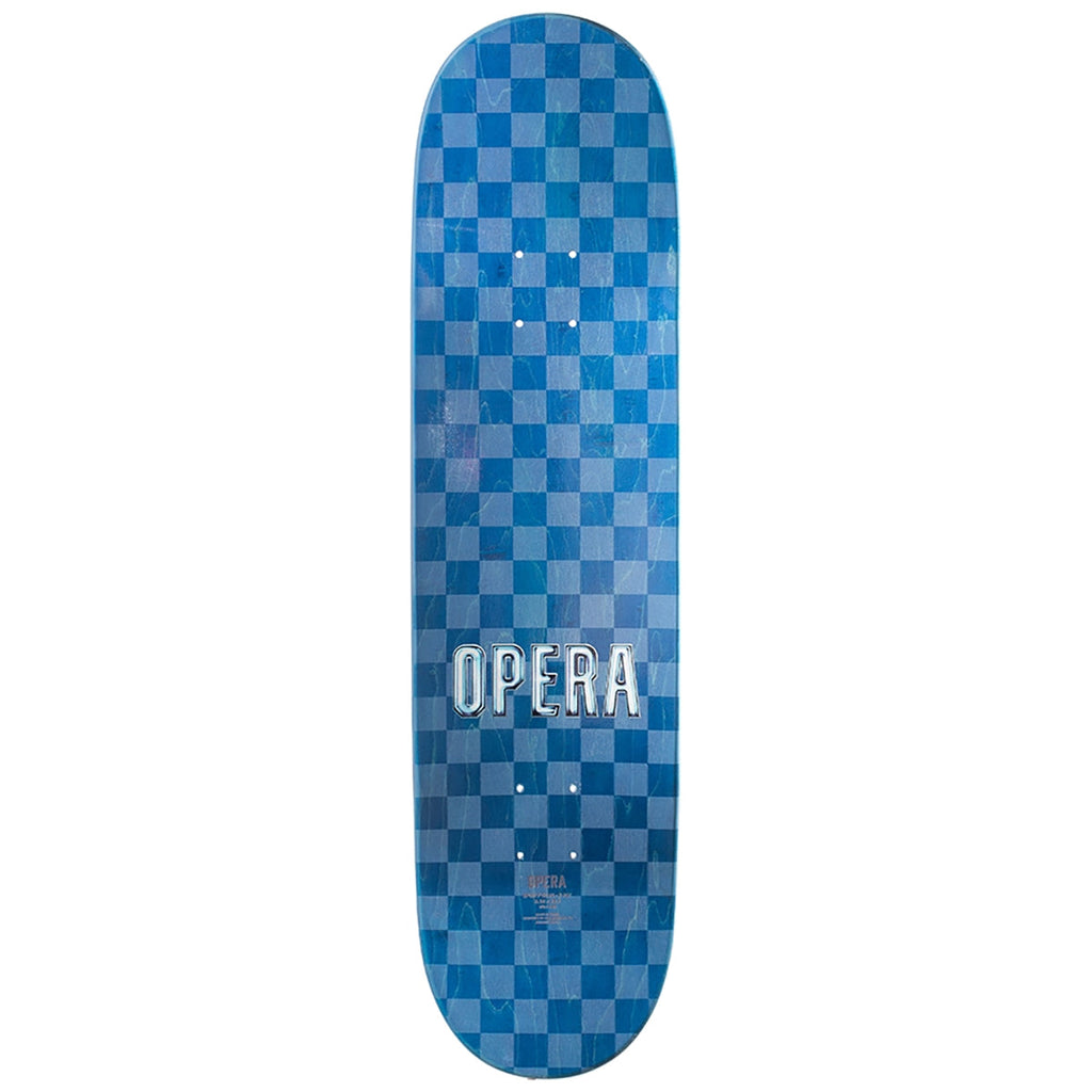 Opera Skateboard Deck Trey Wood Other Side Blue 8.25" x 32.1"