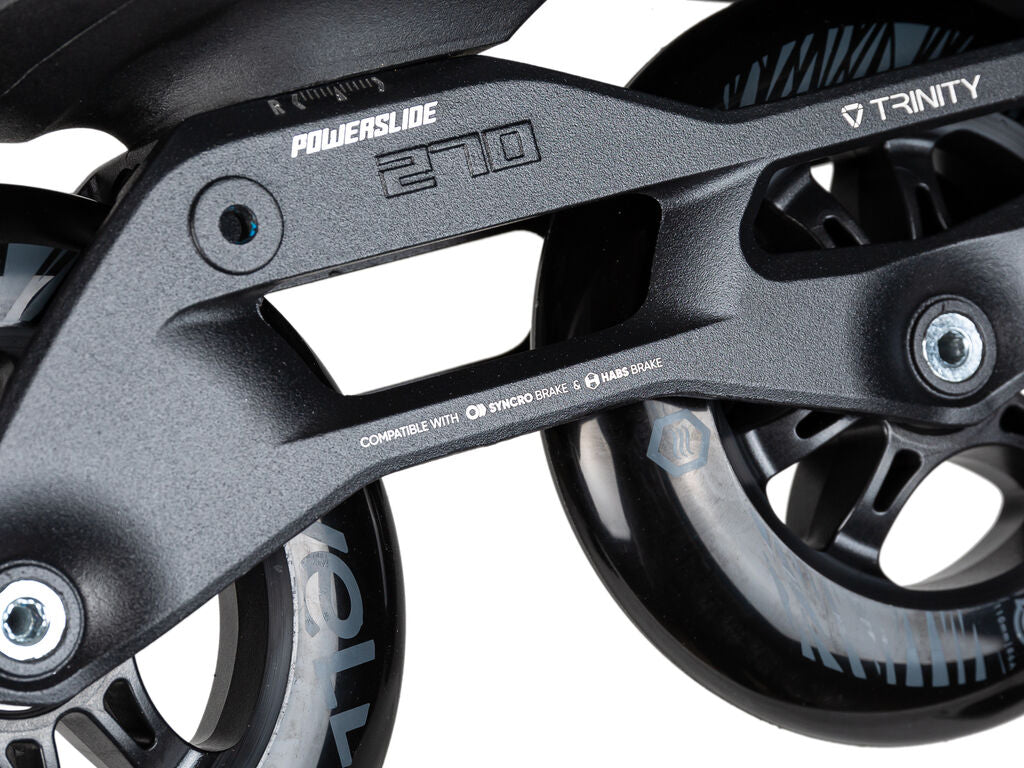 🔥🔥🔥Powerslide Swell Triple Black 110 Trinity Skates