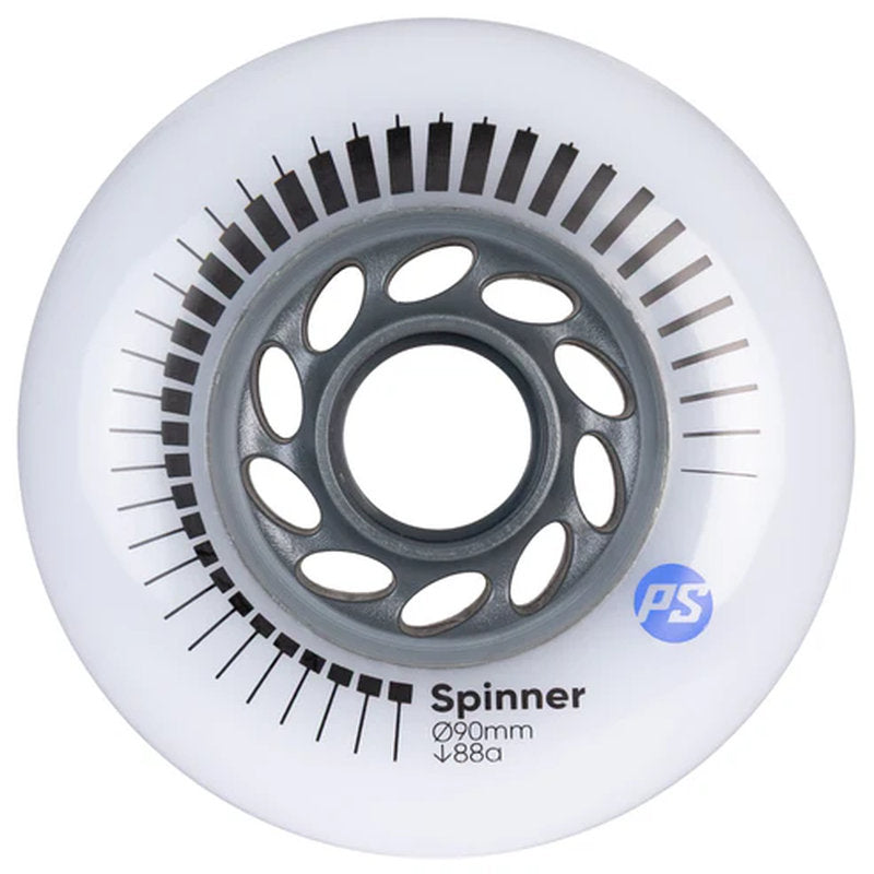 Powerslide Spinner White 90mm/88A Wheels (Pack of 4)