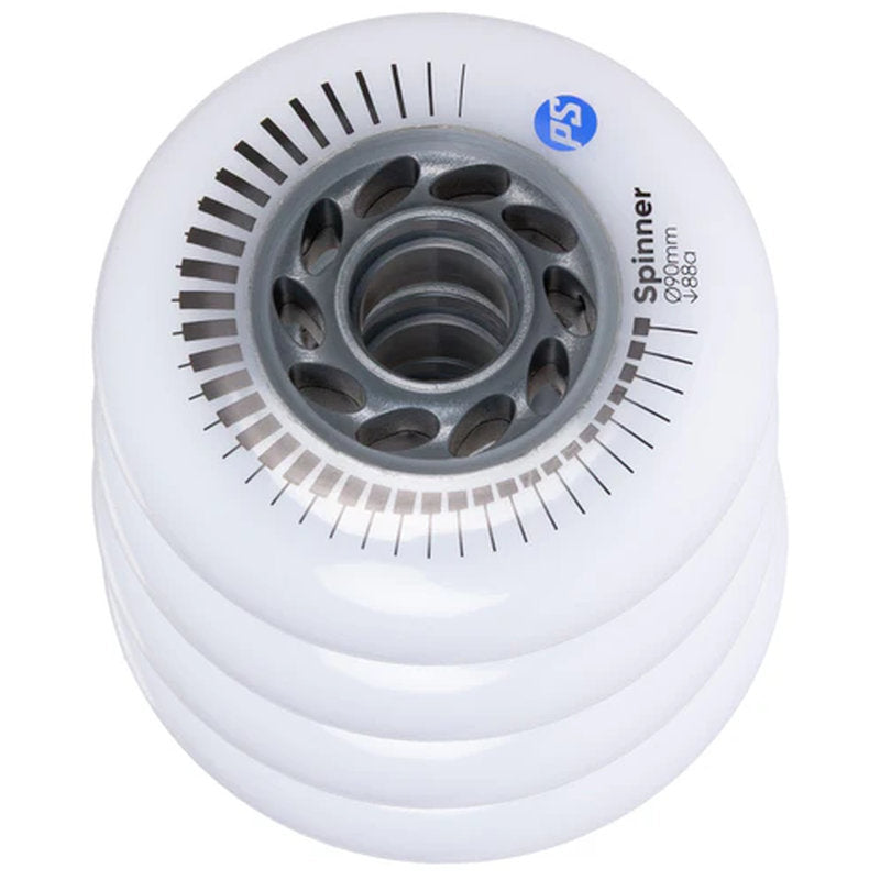 Powerslide Spinner White 90mm/88A Wheels (Pack of 4)