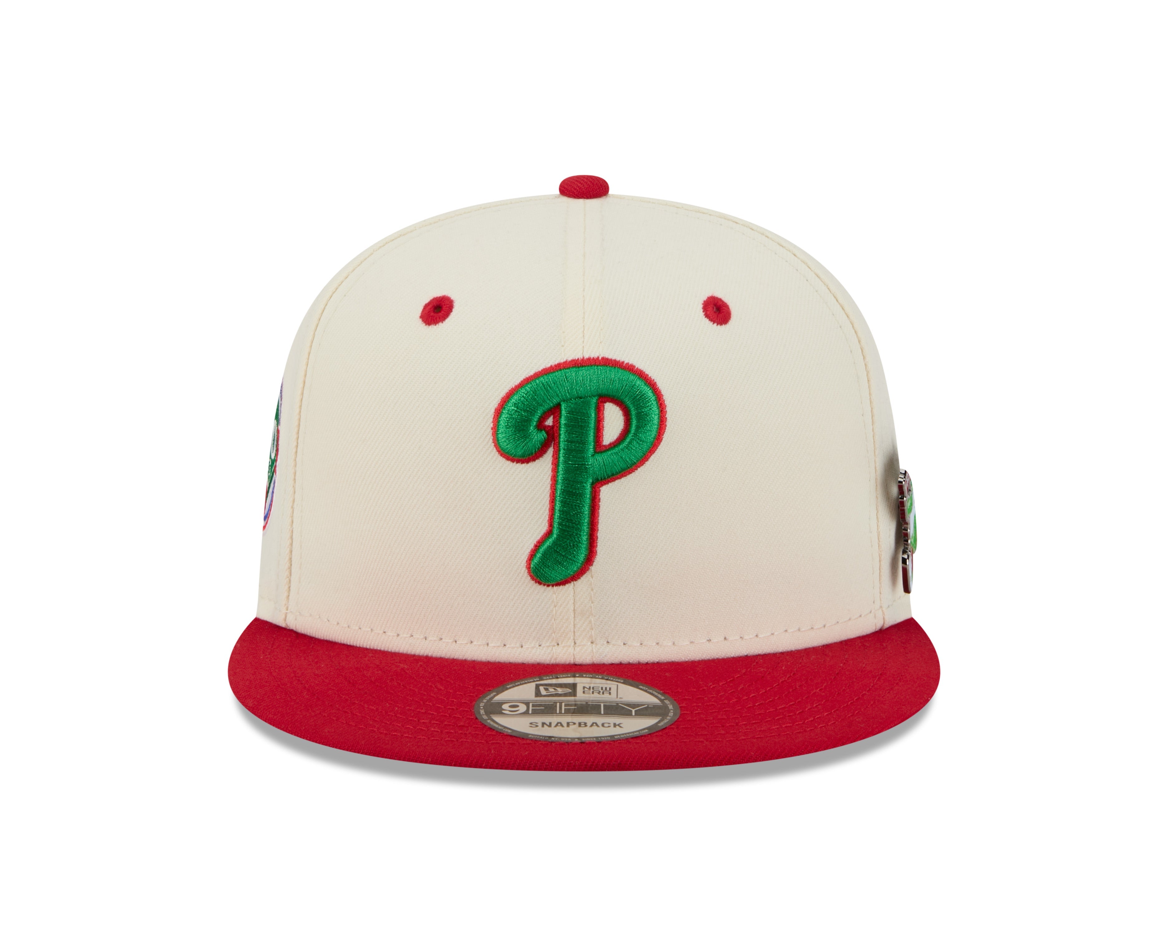 Philadelphia Phillies MLB New Era Men's Cream/Red 9Fifty Mascot Pin Snapback