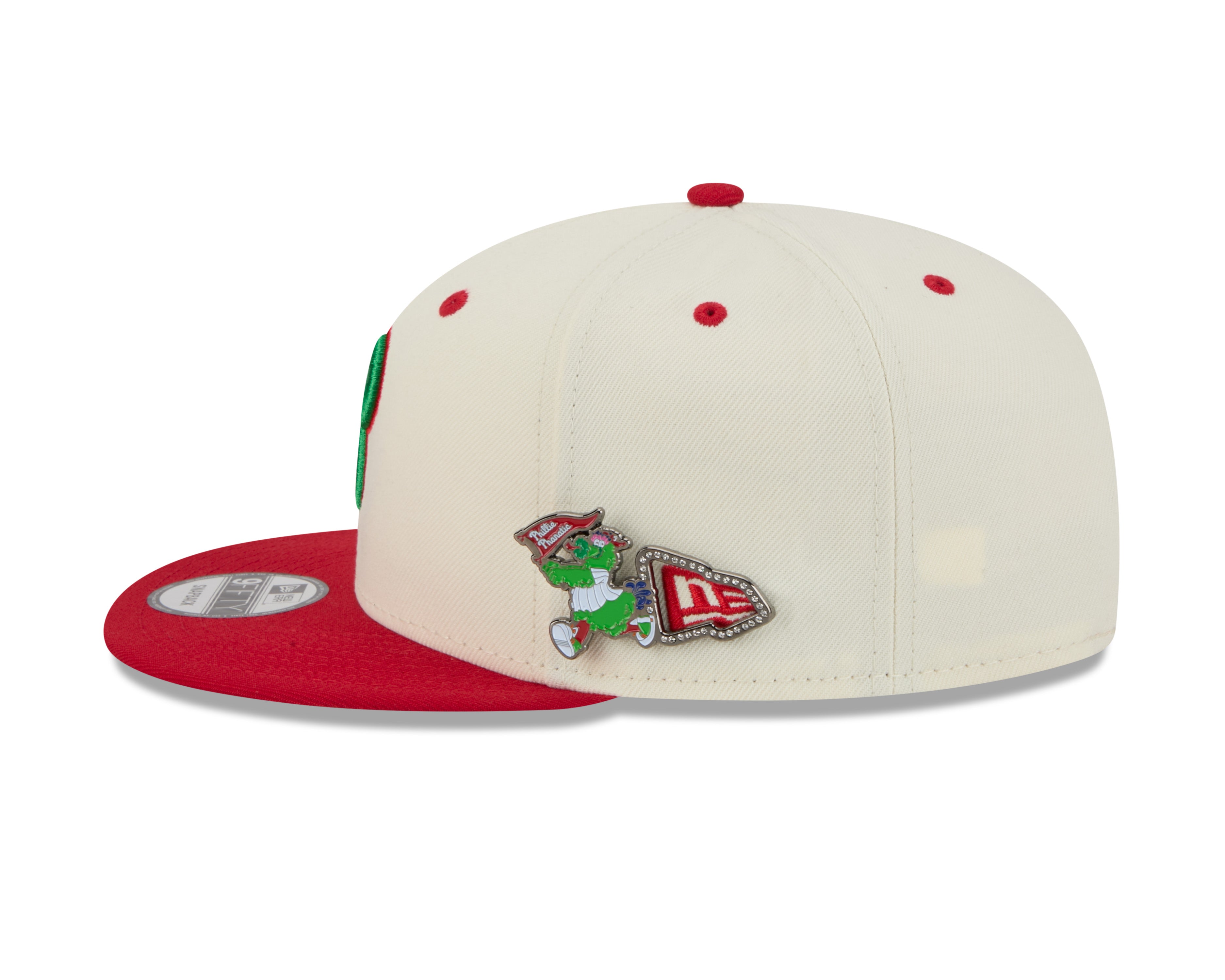 Philadelphia Phillies MLB New Era Men's Cream/Red 9Fifty Mascot Pin Snapback