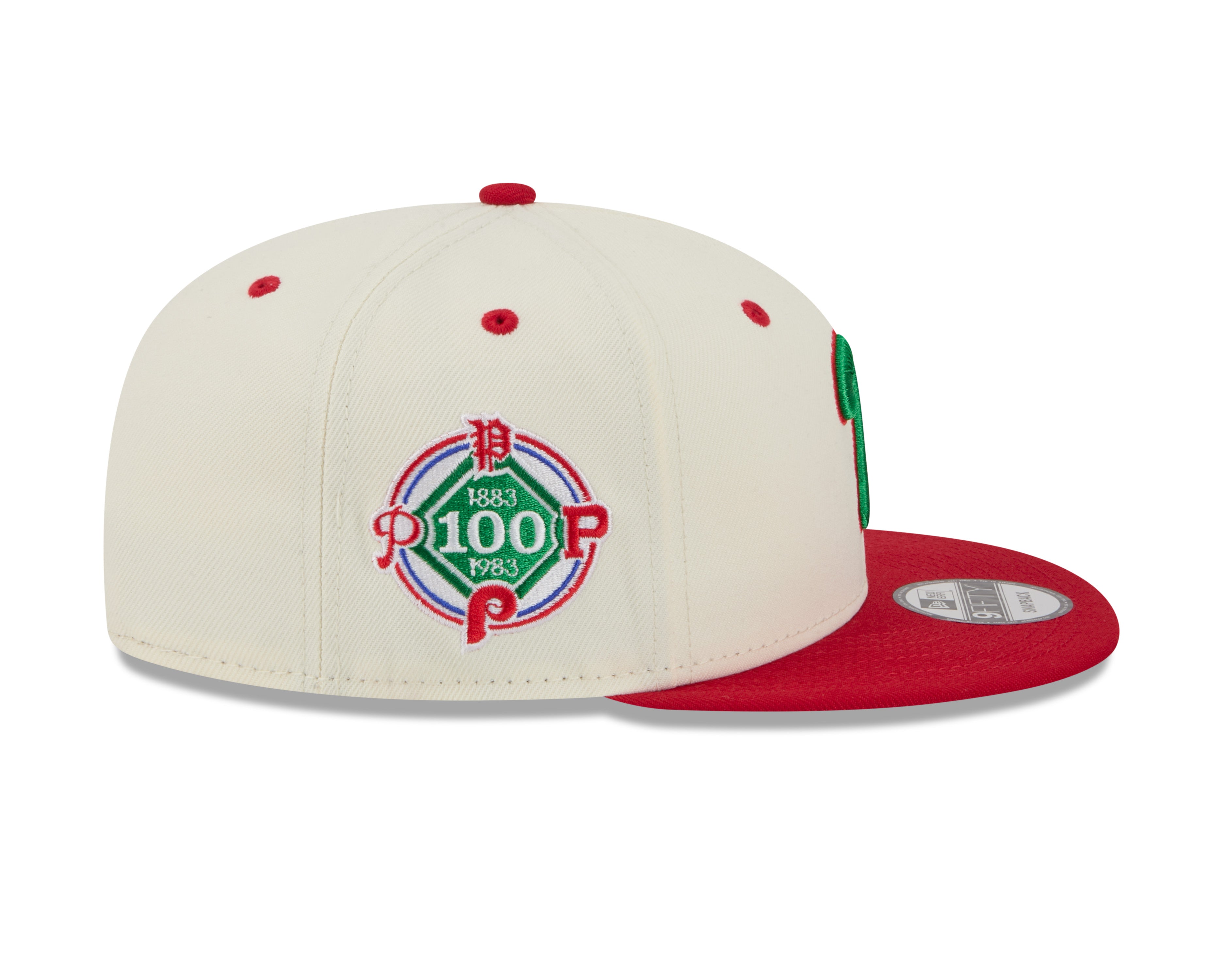 Philadelphia Phillies MLB New Era Men's Cream/Red 9Fifty Mascot Pin Snapback