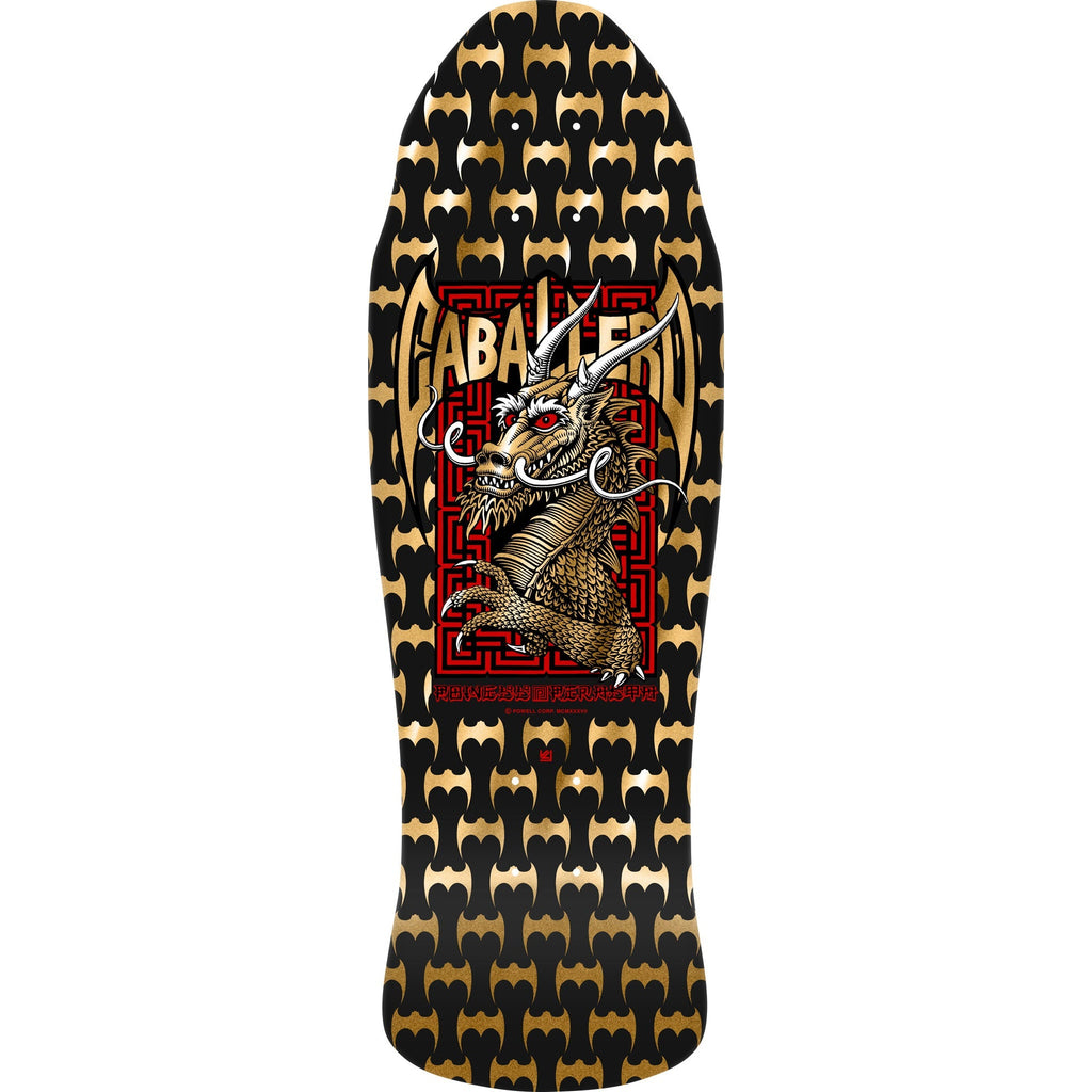 Powell Peralta Skateboard Deck Caballero Street Black/Gold Foil Old School Reissue