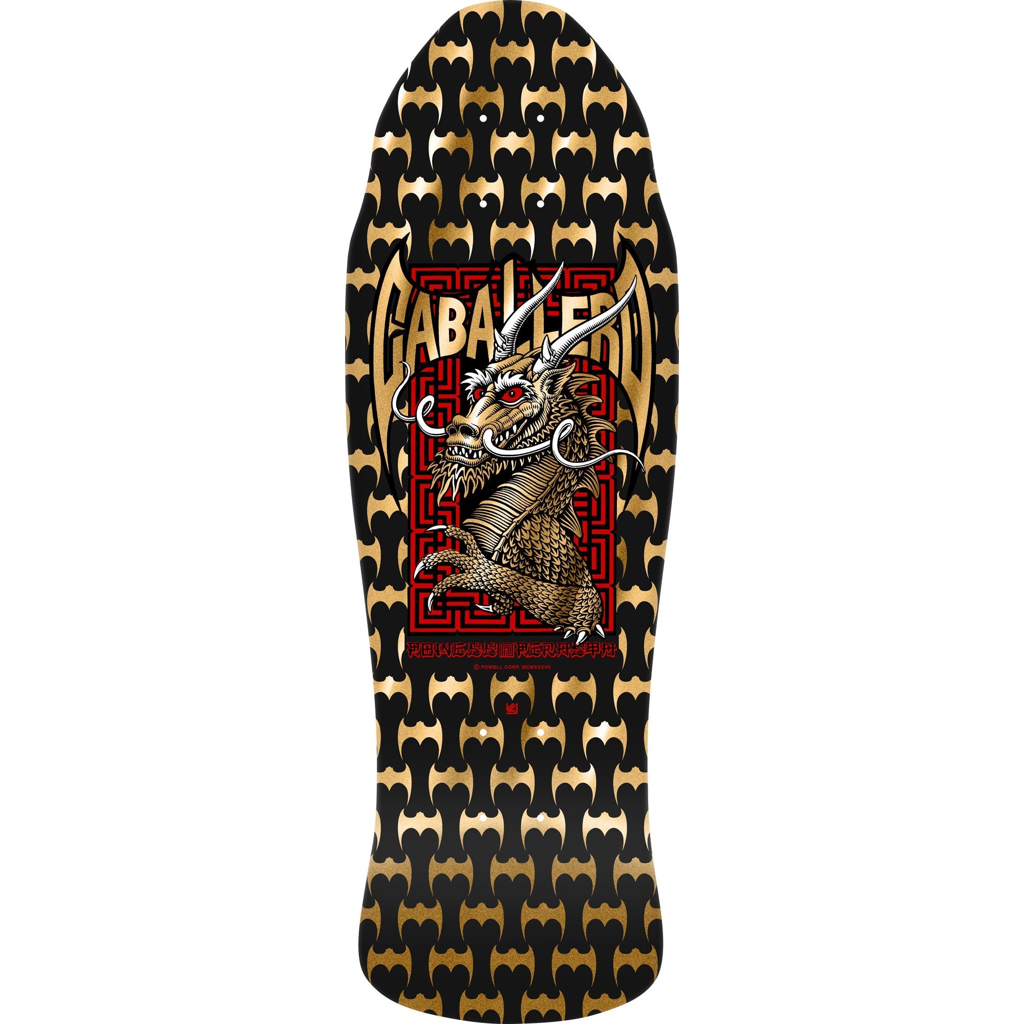 Powell Peralta Skateboard Deck Caballero Street Black/Gold Foil Old School Reissue
