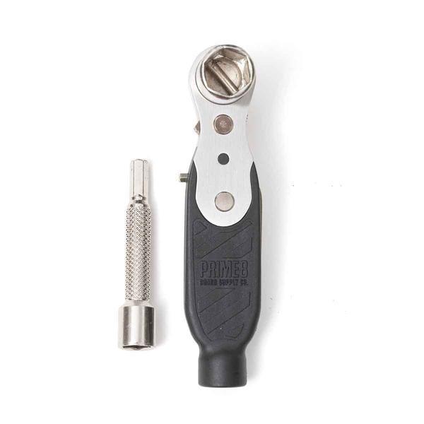 Prime8 Premium Triple Ratchet Lite Skateboard Tool Black - Silver