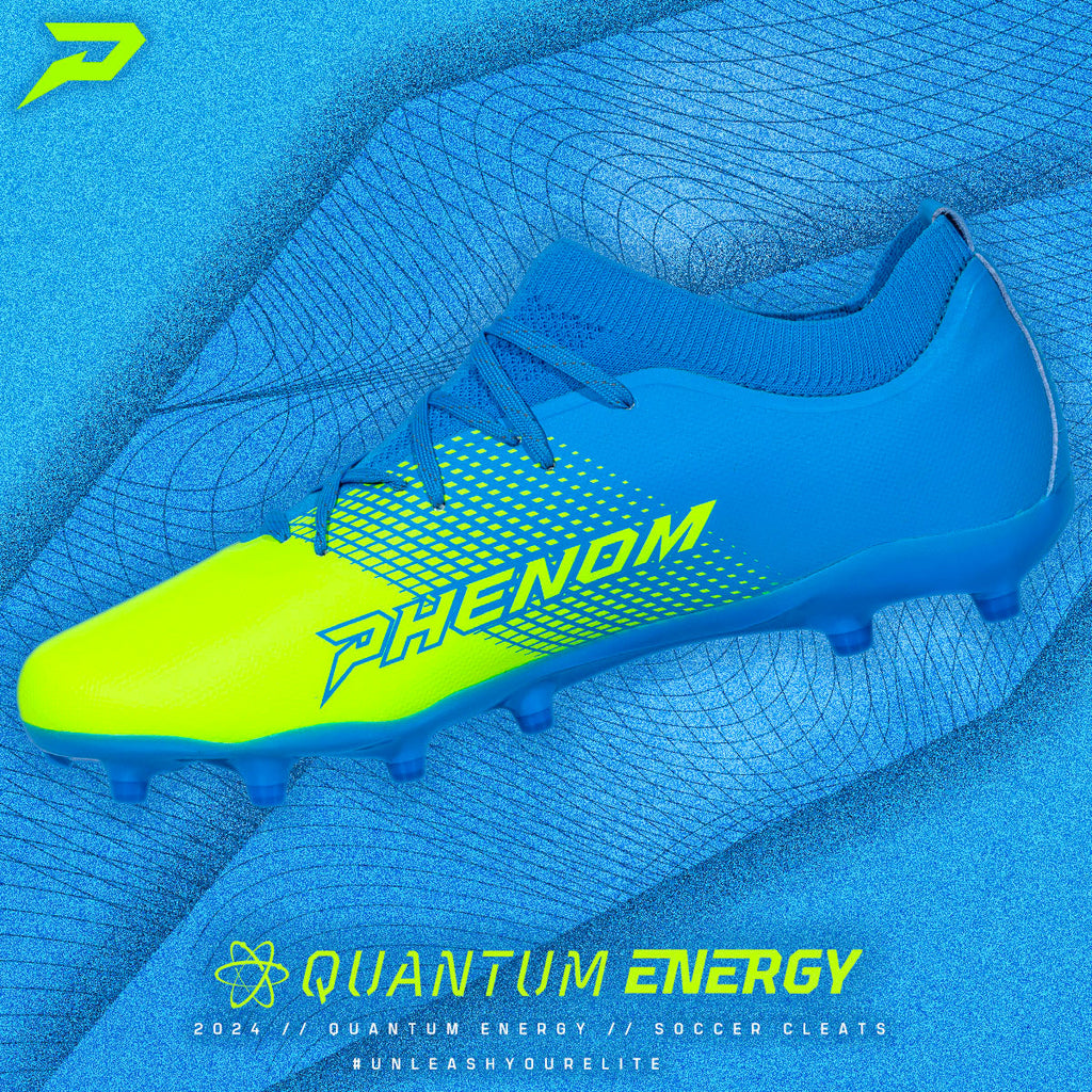 Quantum Energy Flag Football Cleats - Columbia Blue & Slime