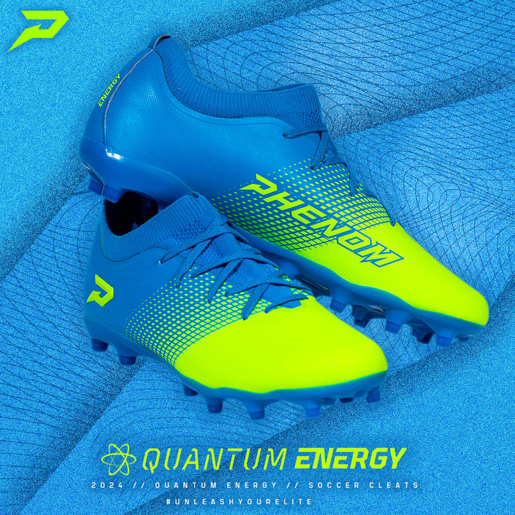 Quantum Energy Flag Football Cleats - Columbia Blue & Slime