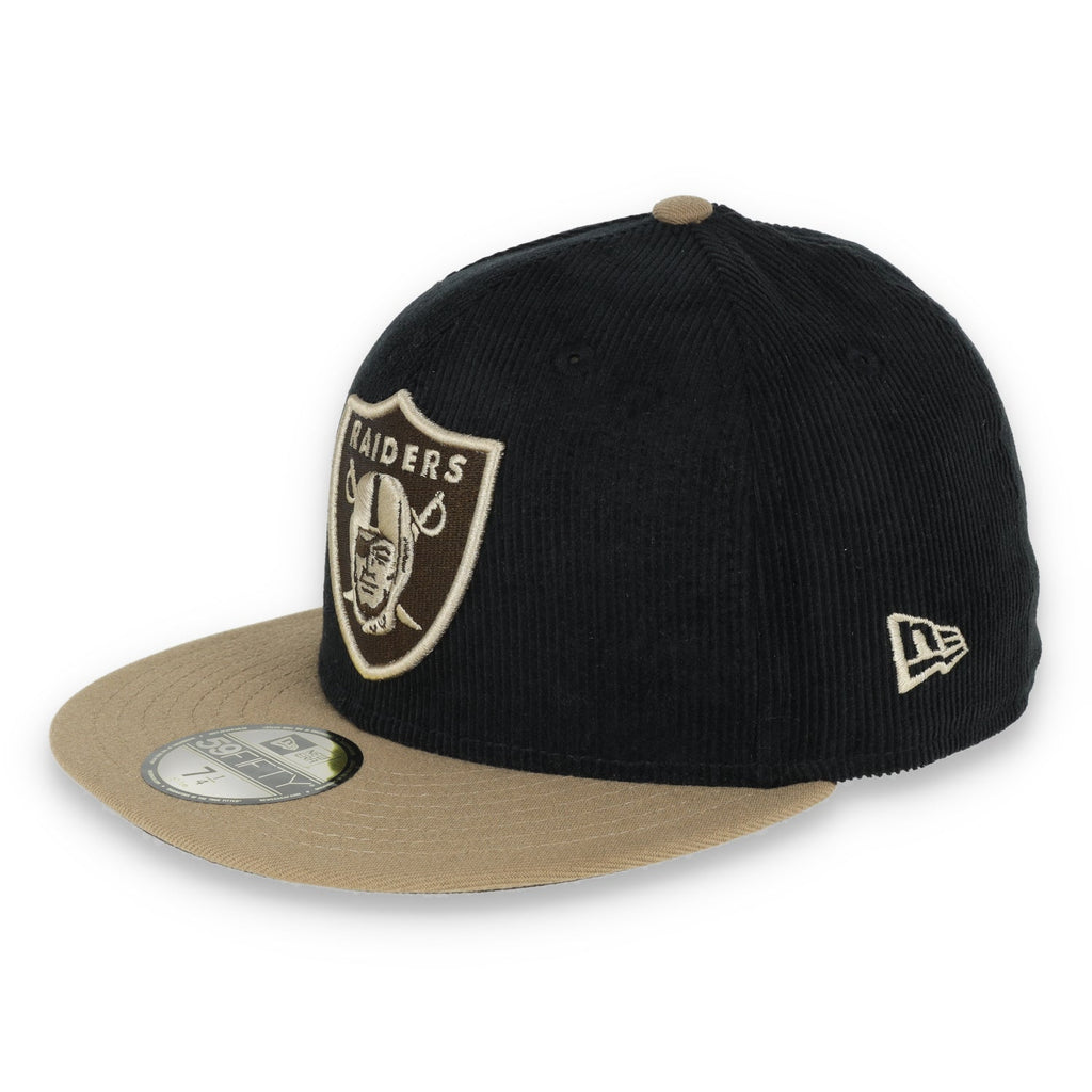 New Era Las Vegas Raiders 50th Anniversary Side Patch 59fifty Fitted Hat- Khaki