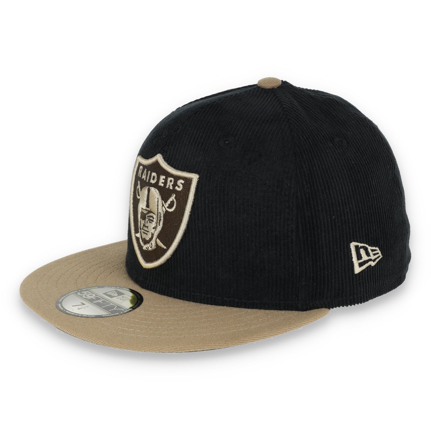 New Era Las Vegas Raiders 50th Anniversary Side Patch 59fifty Fitted Hat- Khaki
