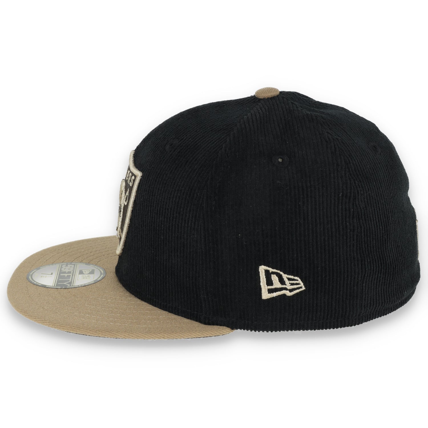 New Era Las Vegas Raiders 50th Anniversary Side Patch 59fifty Fitted Hat- Khaki