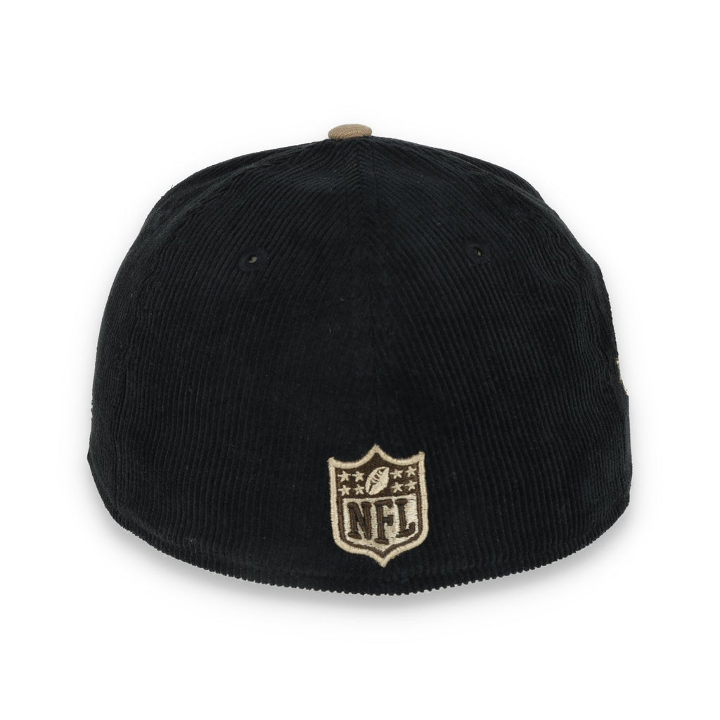New Era Las Vegas Raiders 50th Anniversary Side Patch 59fifty Fitted Hat- Khaki