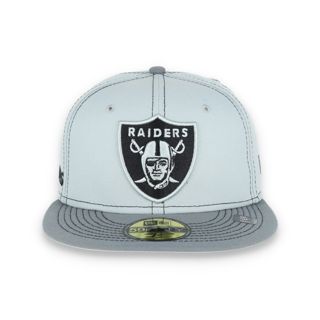 New Era Las Vegas Raiders Gray Pop 59Fifty Fitted Hat