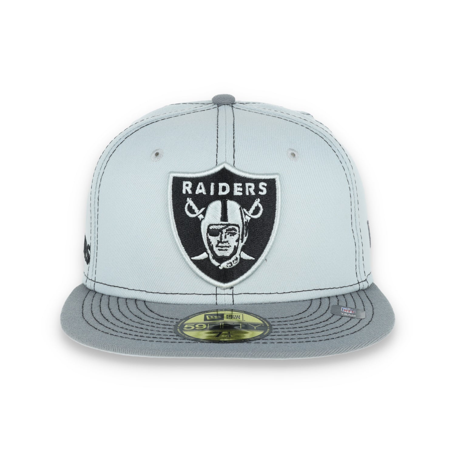 New Era Las Vegas Raiders Gray Pop 59Fifty Fitted Hat