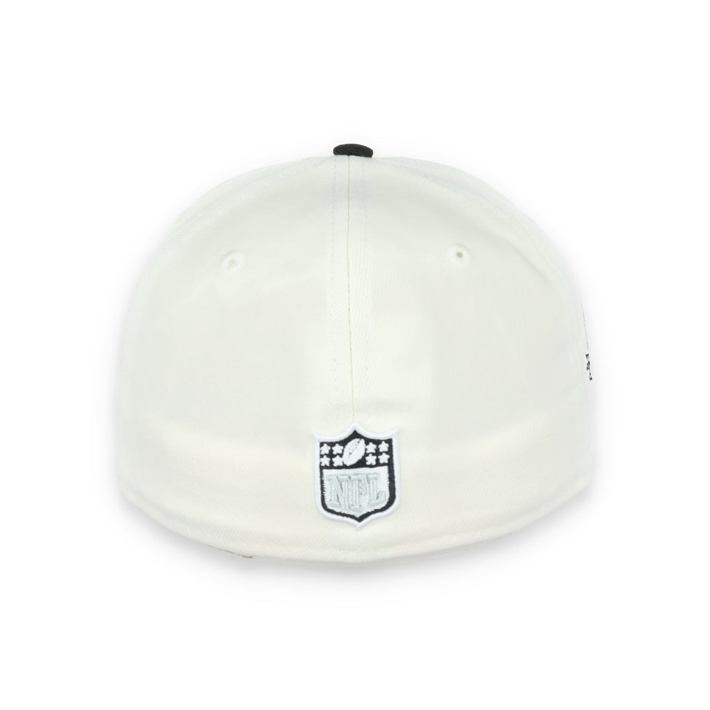 Las Vegas Raiders Script 50th Anniversary Side Patch New Era 59Fifty Fitted-Chrome/Black