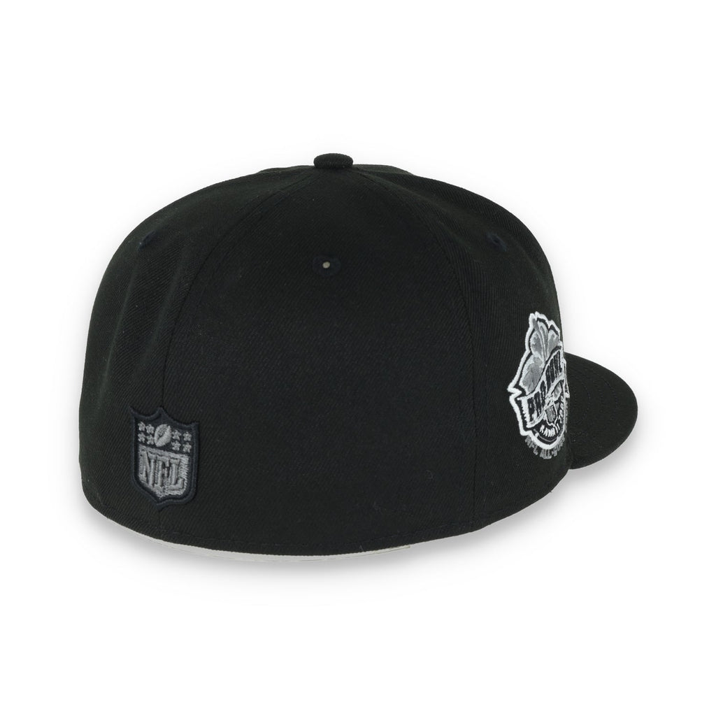 Las Vegas Raiders Shield 2000 Hawaii Pro Bowl Side Patch New Era 59Fifty Fitted-Black/Grey