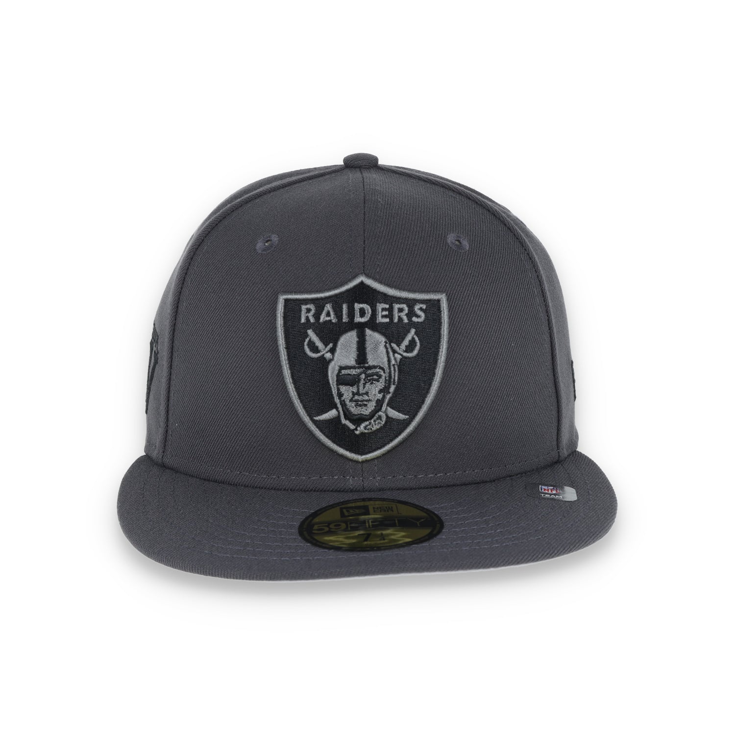 Las Vegas Raiders Shield Super Bowl XV Side Patch New Era 59Fifty Fitted-Grey/Black