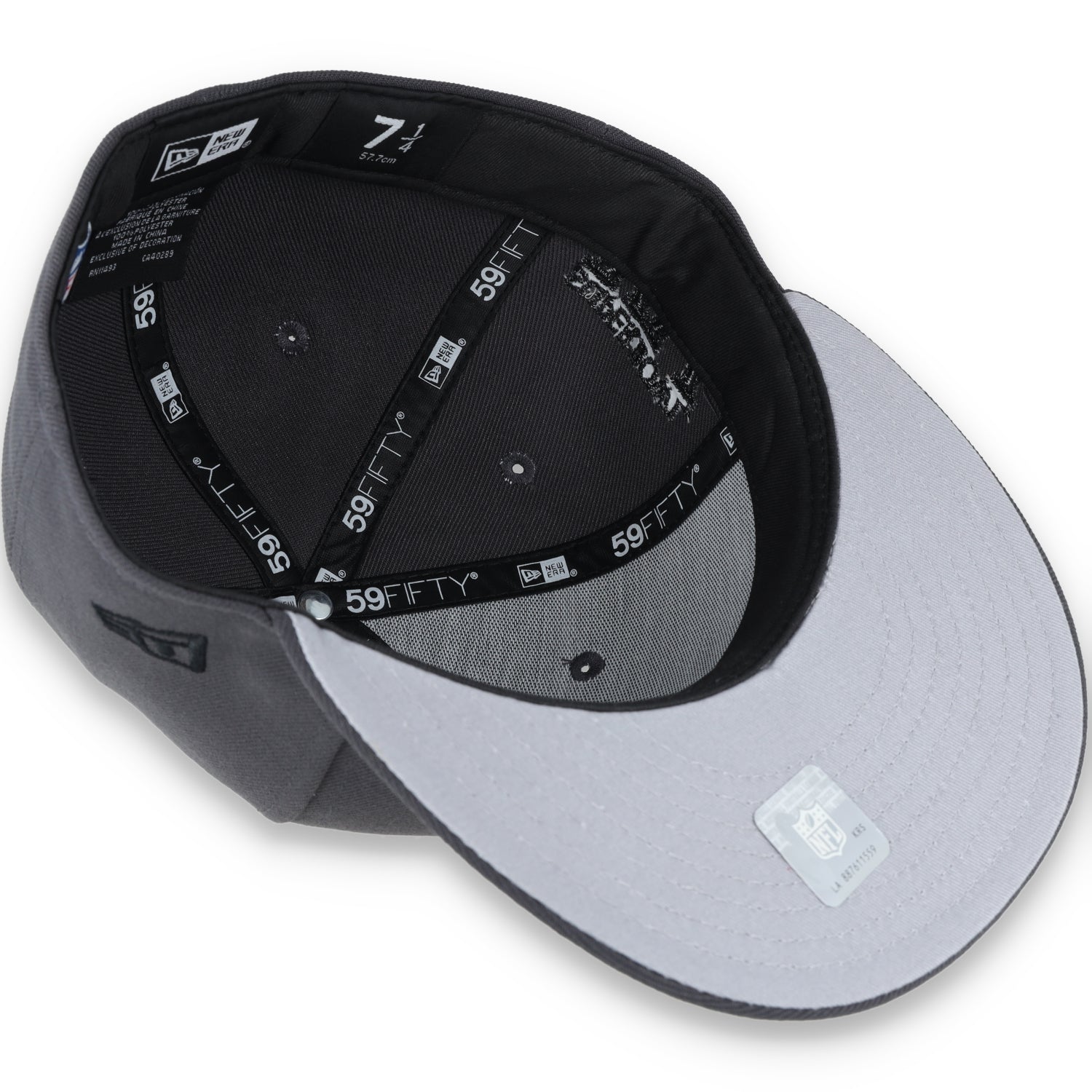 Las Vegas Raiders Shield Super Bowl XV Side Patch New Era 59Fifty Fitted-Grey/Black