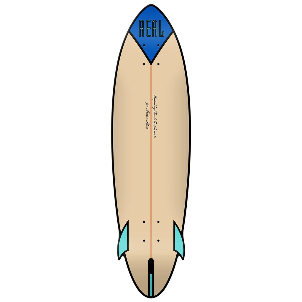 Real Skateboard Deck Mason Speed Egg CNC Cruiser 9.25" X 34"