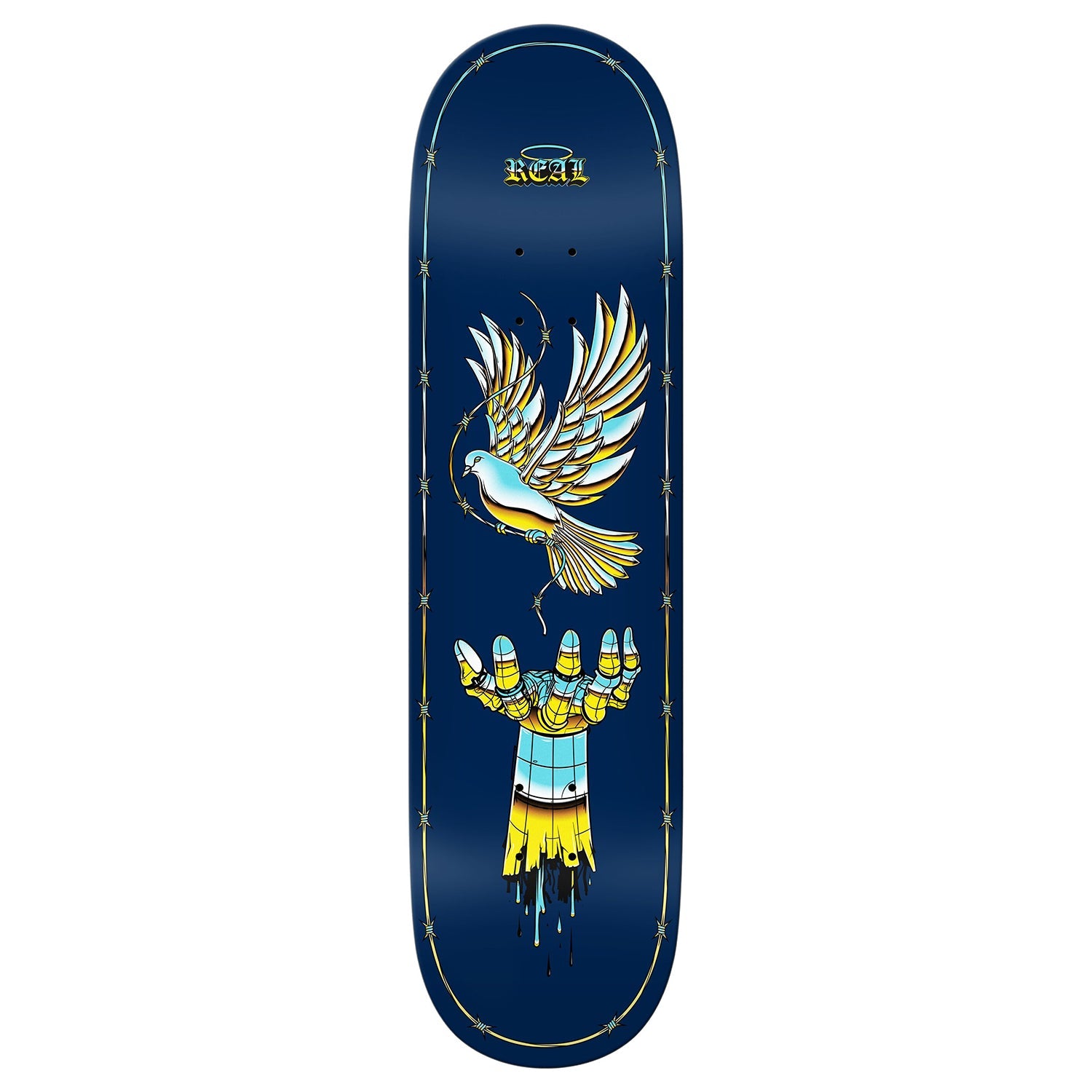 Real Skateboard Deck Team Syntheric Peace 8.5" x 31.85"