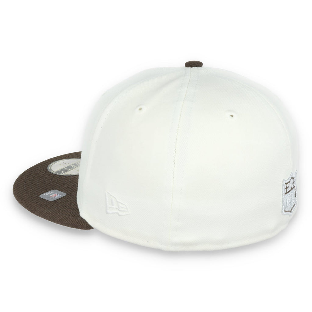 Las Vegas Raiders Shield 1980 Hawaii Pro Bowl  Side Patch New Era 59Fifty Fitted-Chrome/Walnut