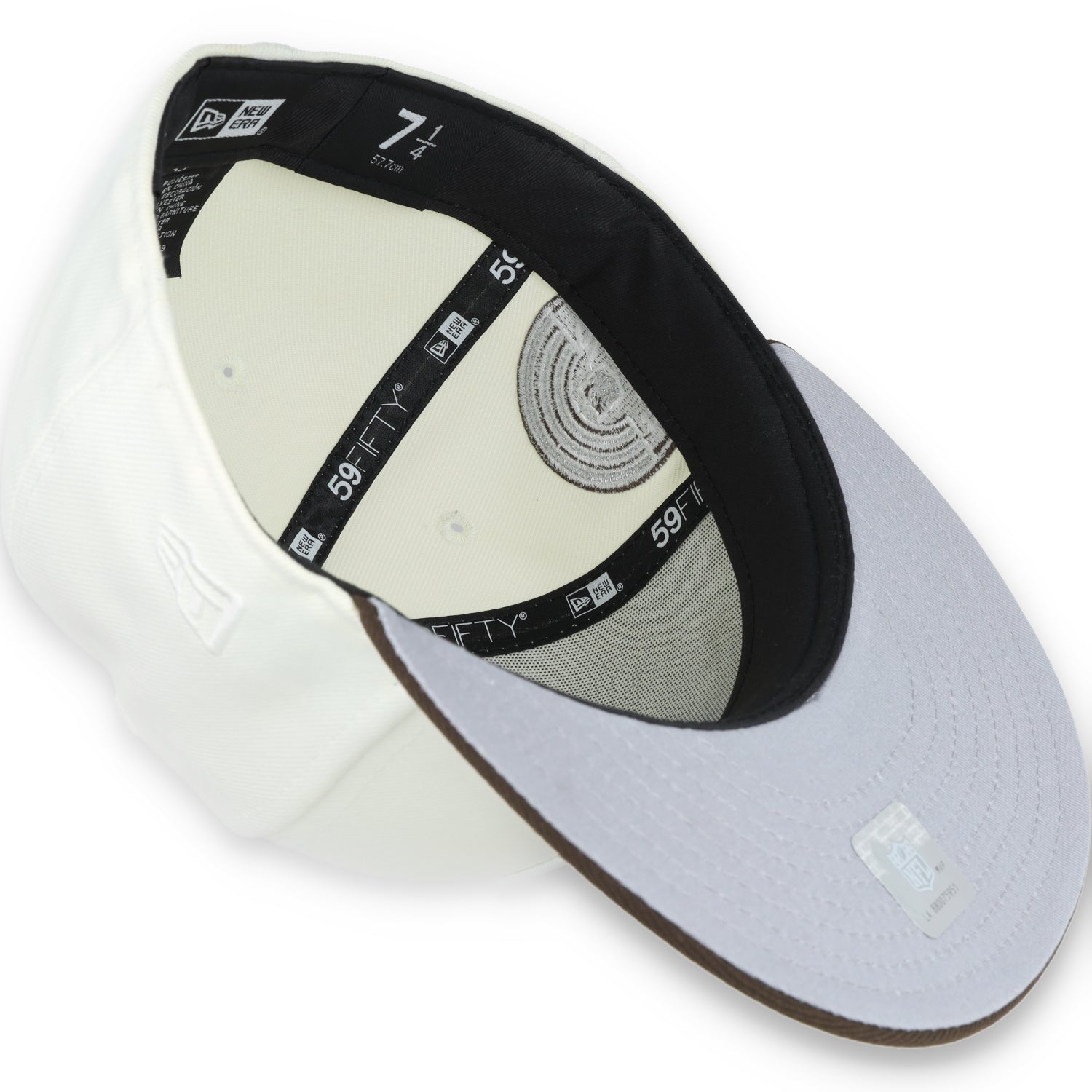 Las Vegas Raiders Shield 1980 Hawaii Pro Bowl  Side Patch New Era 59Fifty Fitted-Chrome/Walnut