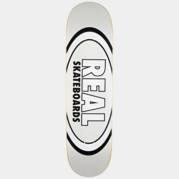 Real Skateboards Easy Rider Oval Deck 8.5" White Glitter