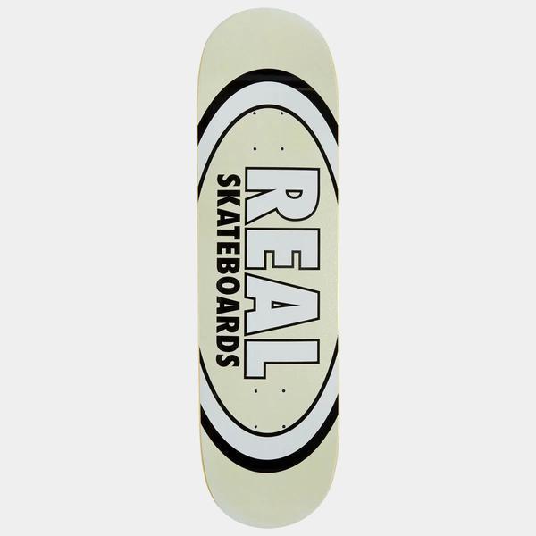 Real Skateboards Easy Rider Oval Deck 8.5" White Glitter