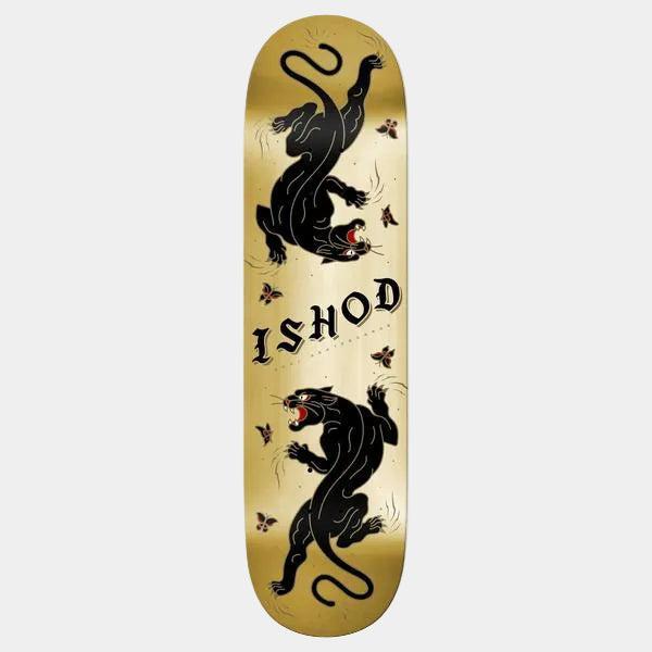 Real Skateboards Ishod Wair Cat Scratch Twin Tail DBX Basalt Deck 8.25" Gold Foil