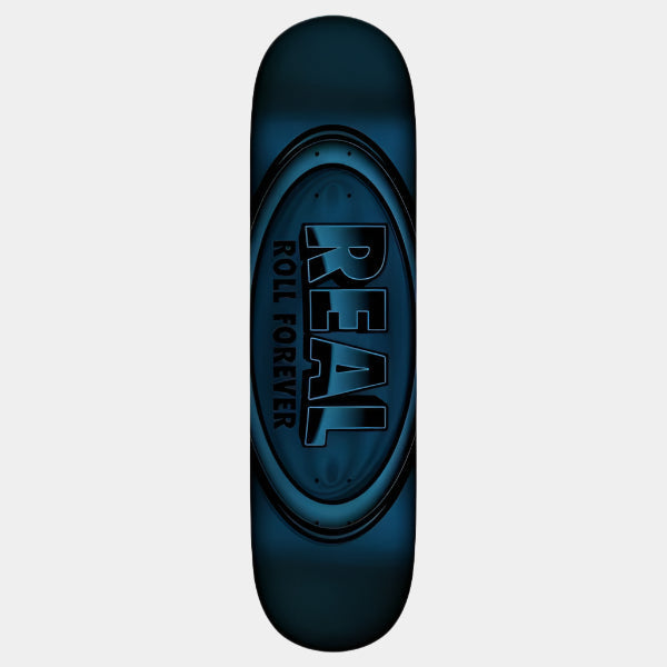 Real Skateboards Oval DBX Basalt Deck 8.5" Blue Foil