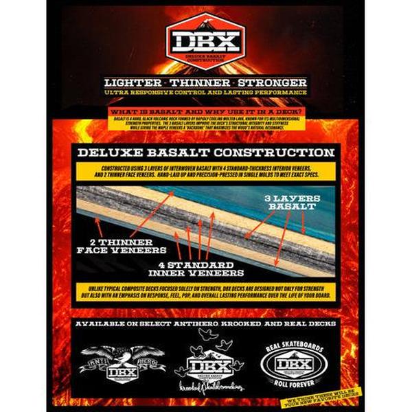 Real Skateboards Oval DBX Basalt Deck 8.5" Silver Foil