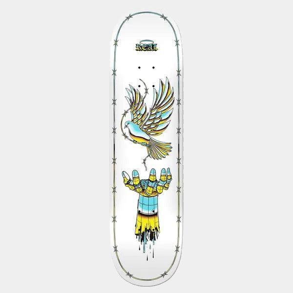 Real Skateboards Team Synthetic Peace Deck 8.25" White