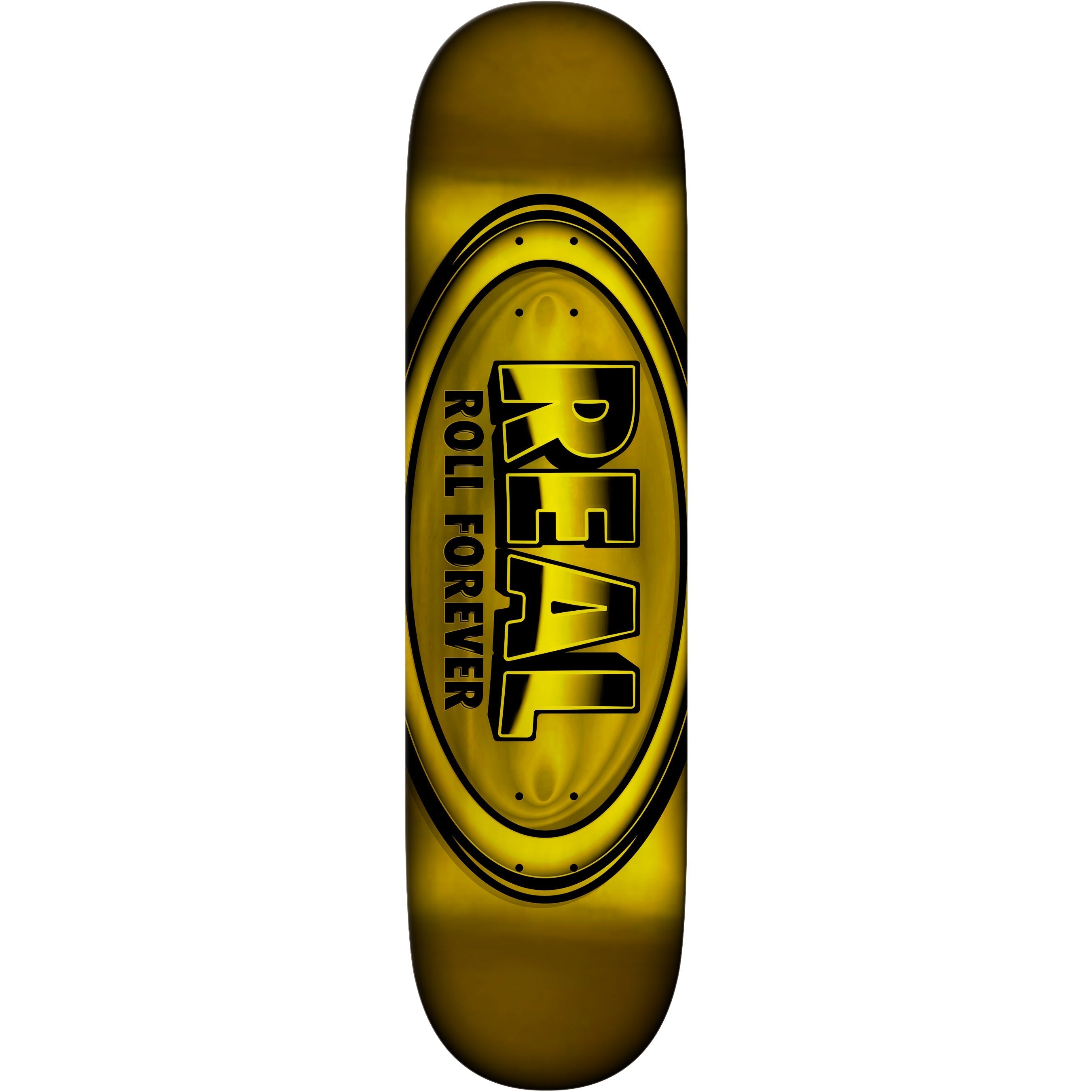 Real Skateboard Deck DBX Oval Full Yellow 8.38" x 32.43"