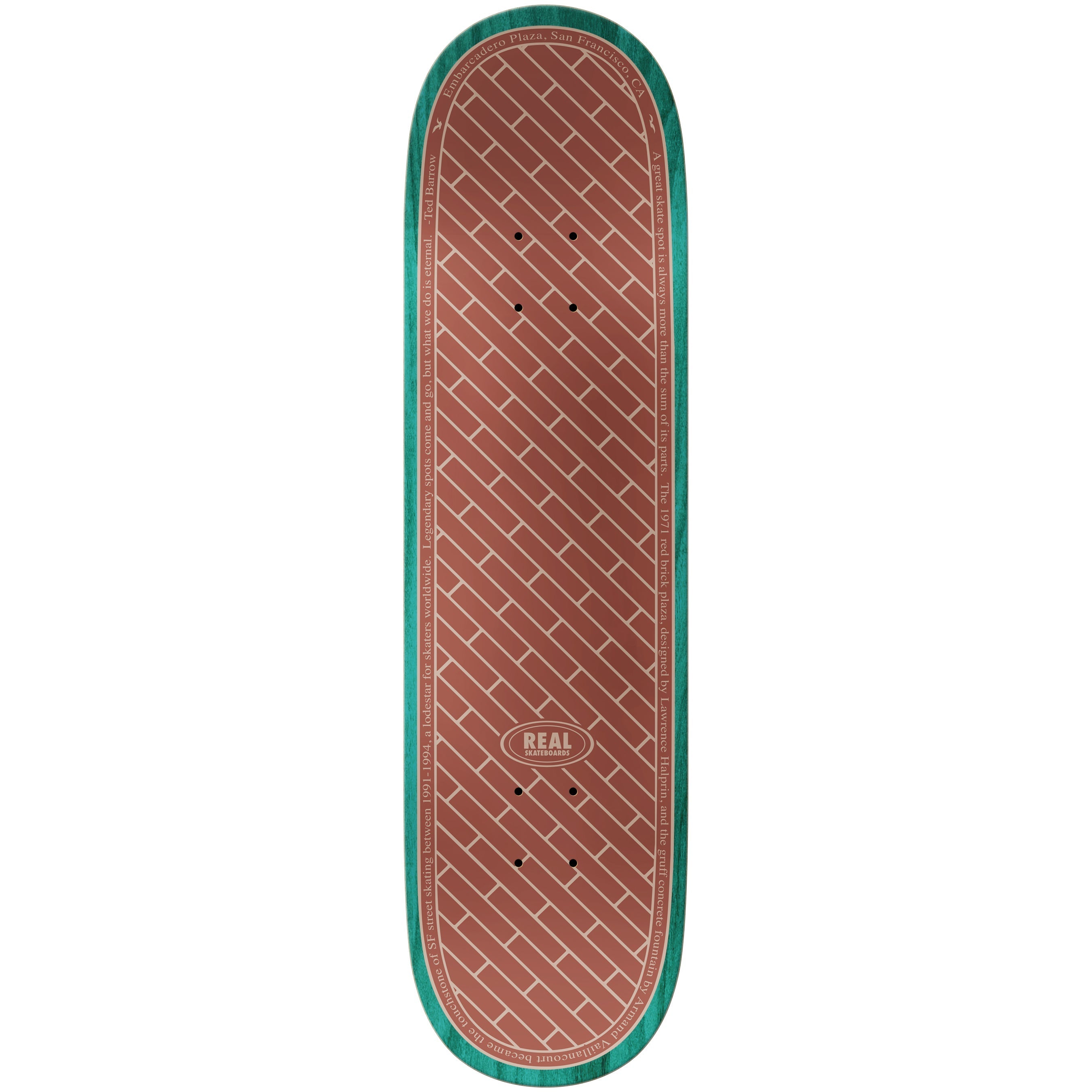 Real Skateboard Deck EMB White 8.5" x 31.85"