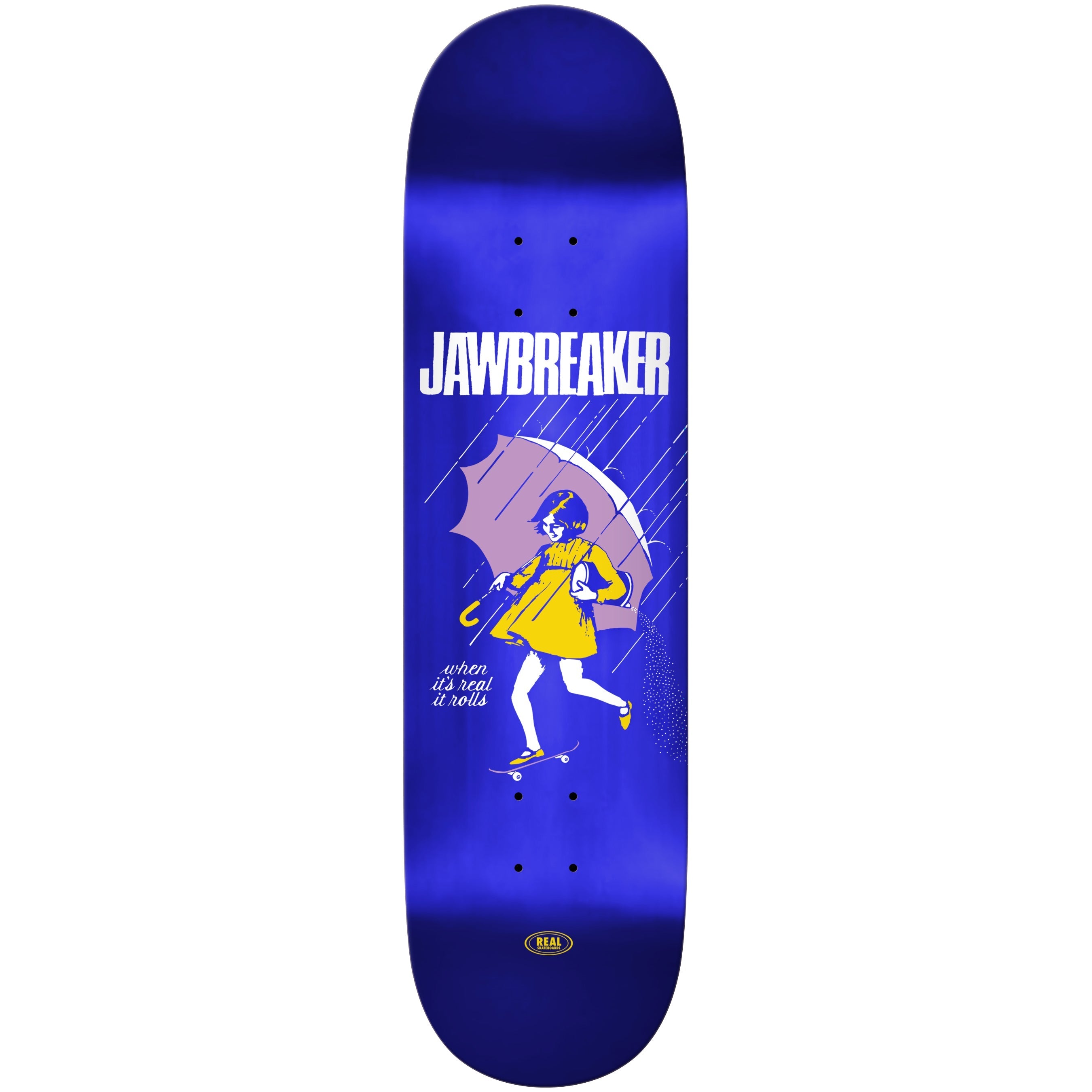 Real Skateboard Deck Jawbreaker Blue Foil 8.25" x 32"