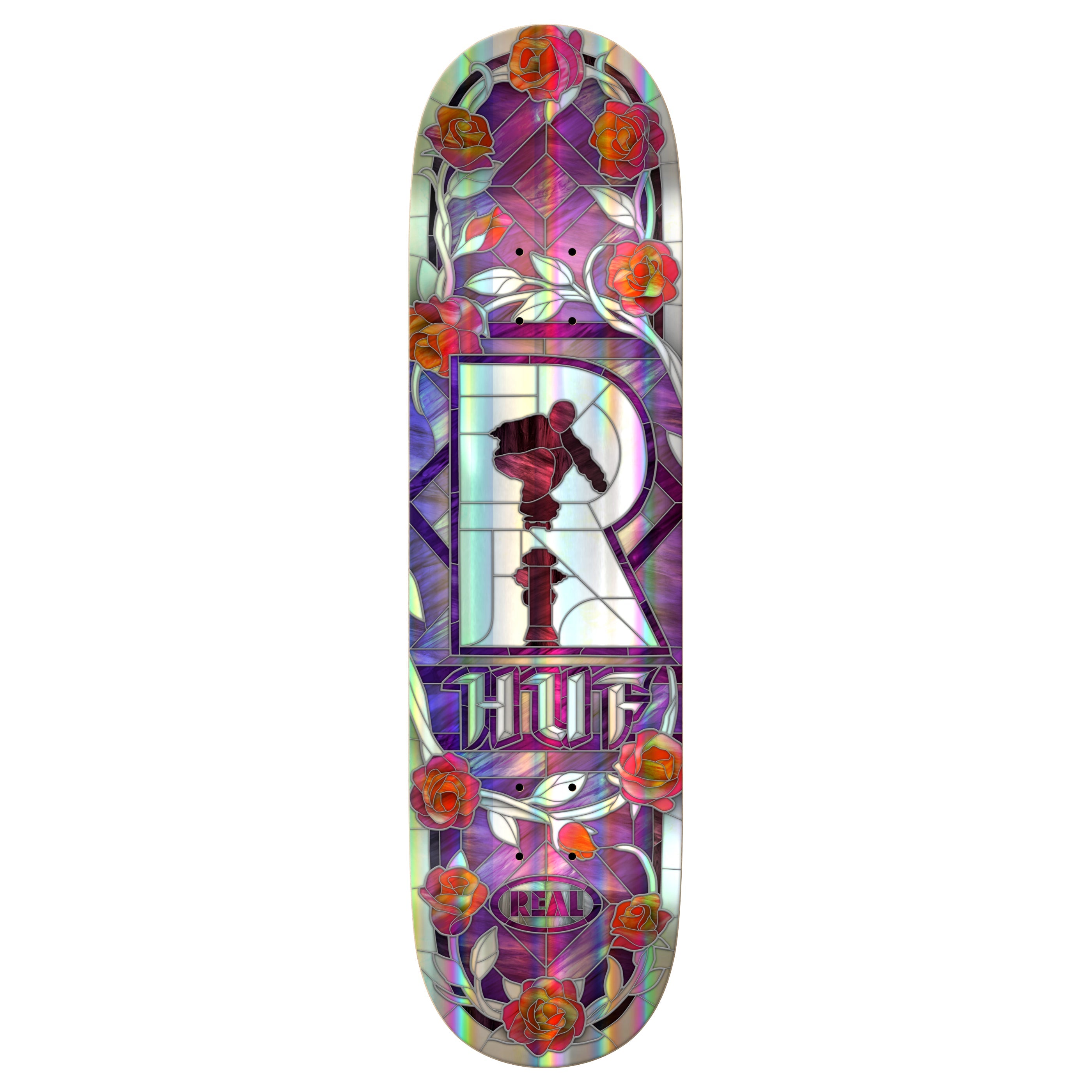 Real Skateboard Deck Huf Holographic Cathedral 8.25" x 32"