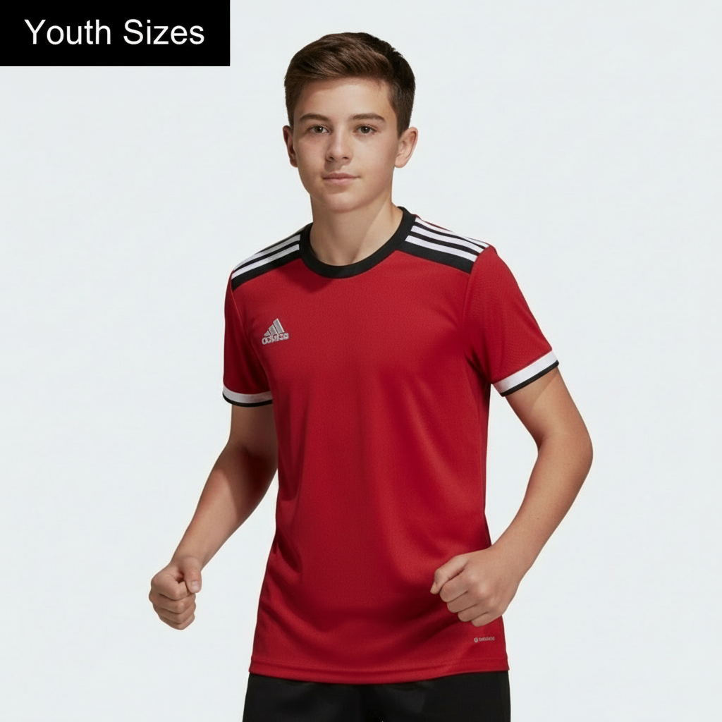 adidas Competition Soccer Jersey Red (Youth, Men's, Women's)