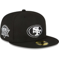 San Francisco 49ers XXIX Super Bowl Side Patch 59FIFTY Fitted Black & White Hat
