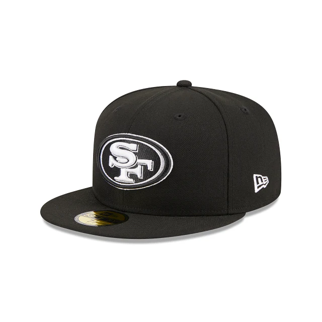 San Francisco 49ers XXIX Super Bowl Side Patch 59FIFTY Fitted Black & White Hat