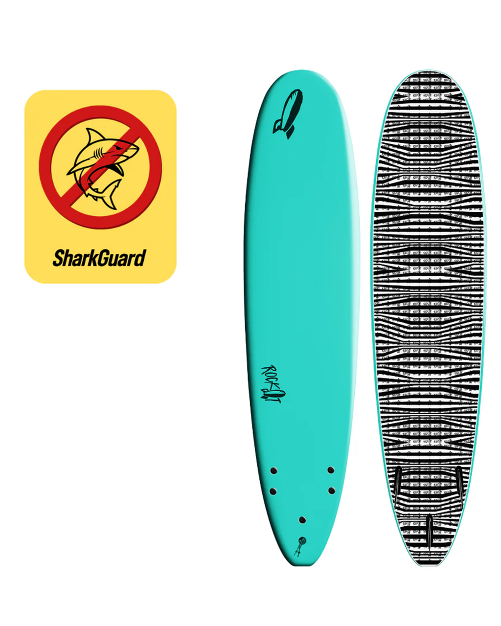 8' Big Softy Longboard With SHARKGAURD