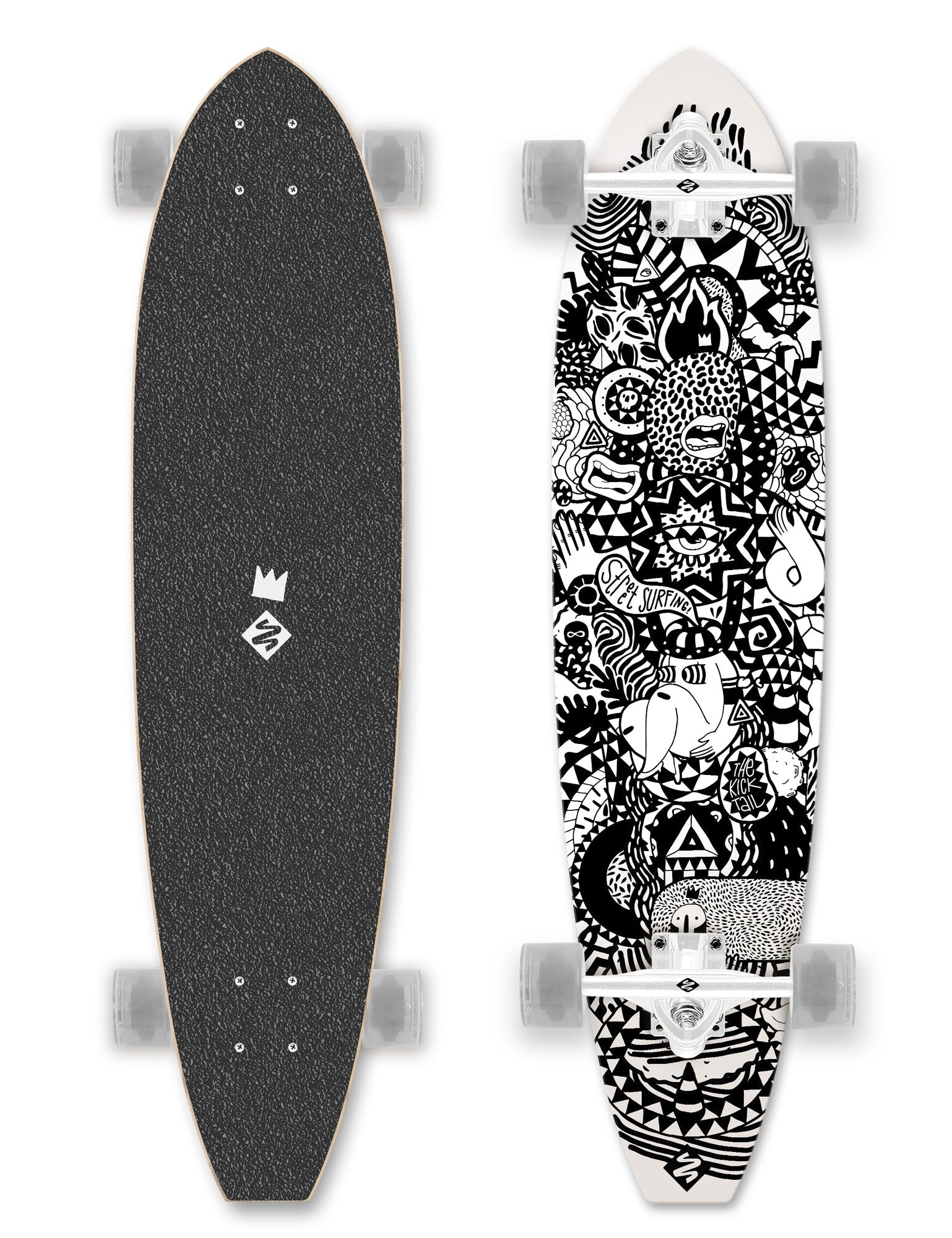 Street Surfing Longboard Rumble Jungle Kicktail 8.5" x 36"