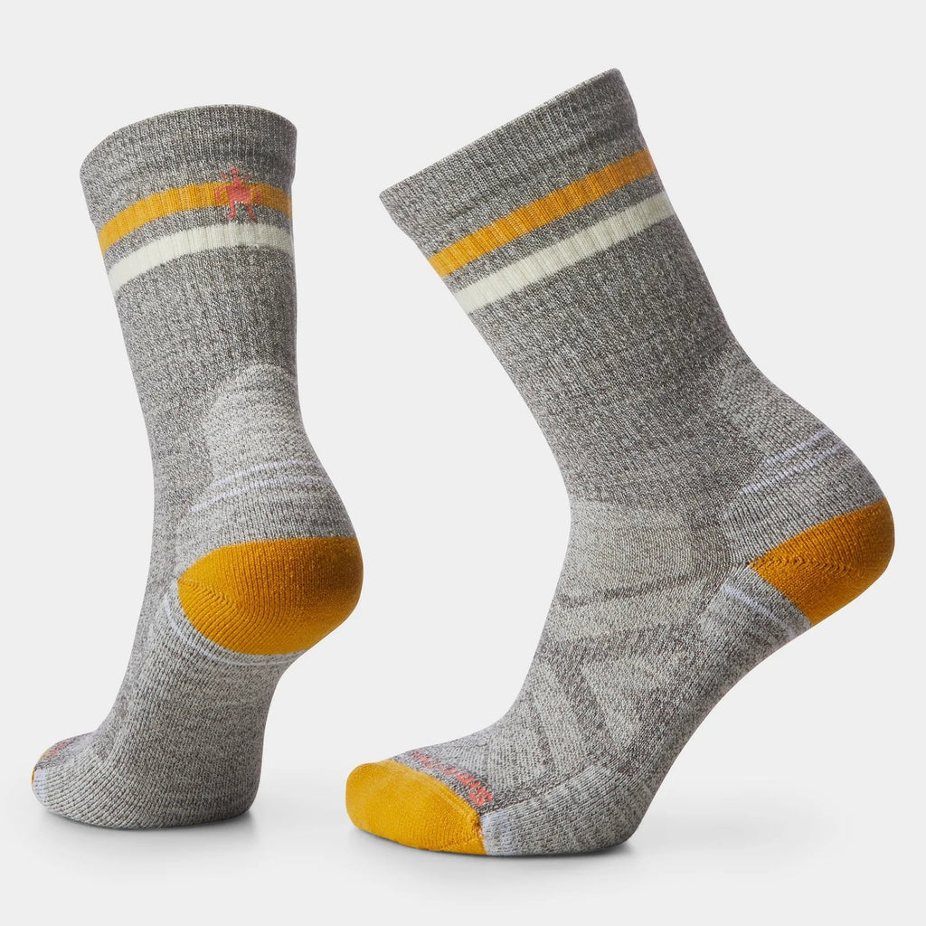 Smartwool - Women's Hike Light Cushion Tube Stripe Crew Socks - Taupe Natural Marl