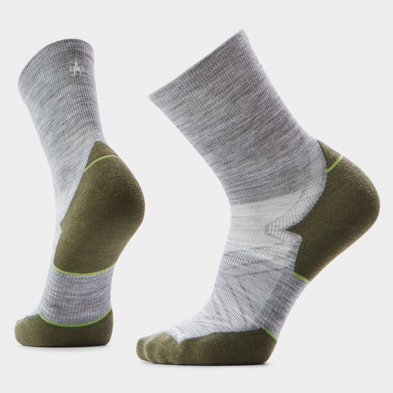 Smartwool - Run Targeted Cushion Mid Crew - Light Gray