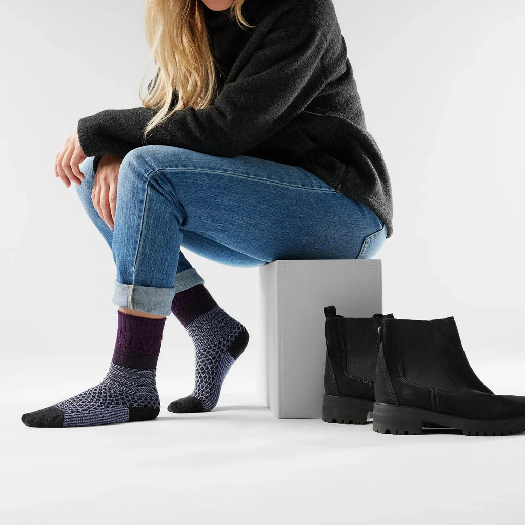 Smartwool - Everyday Cable Crew Socks - Women's - Chalk Violet