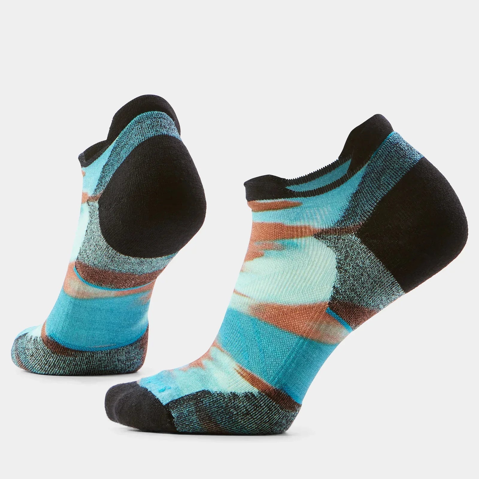 Smartwool - Women's Run Targeted Cushion Brushed Print Low Ankle Socks - Nightfall Blue
