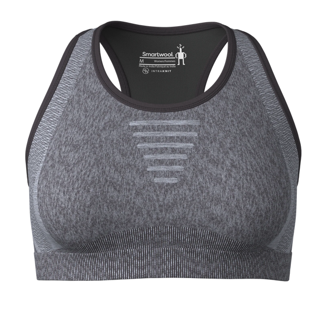 Smartwool - Women's Intraknit Racerback Bra - Black Heather