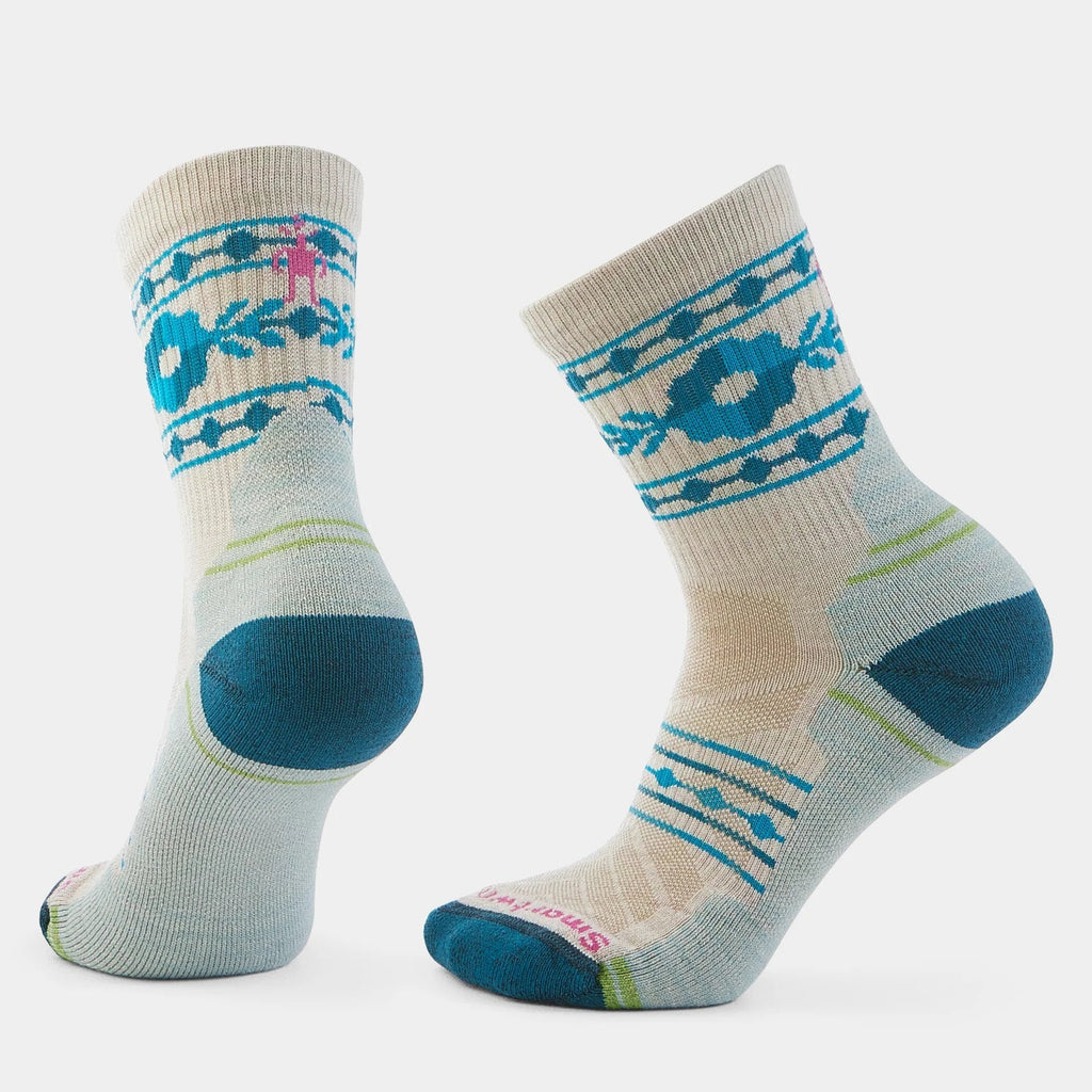 Smartwool - Women's Hike Light Cushion Retro Floral Mid Crew Socks - Moonbeam